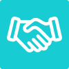 icon of two hands shaking