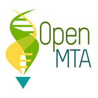 White background with a stylised drawing of DNA in green and yellow. Green text reads ‘Open MTA’