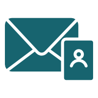 Dark teal envelope icon