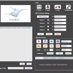 Image of the LunaFlow app interface. The screen shows the LunaFlow logo and various buttons and text boxes for altering parameters. Credit: LunaFlow Biomaker Team