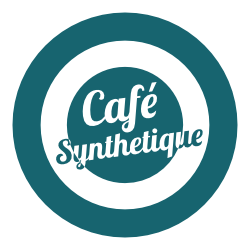 Dark teal Cafe Synthetique logo icon