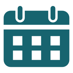 Dark teal calendar icon