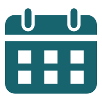 Events Icon Dark teal calendar icon