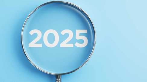 Magnifying glass showing 2025