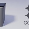 Render of an enclosed environmentally controlled microscope system with the CCA.Bio logo