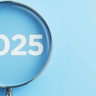 Magnifying glass showing 2025