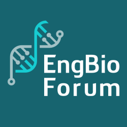 EngBio Forum logo on a dark teal background